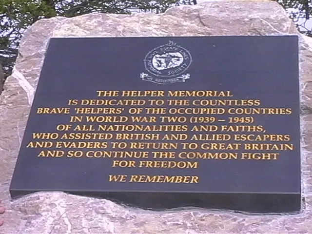 Plaque on the ELMS Memorial to the Helpers