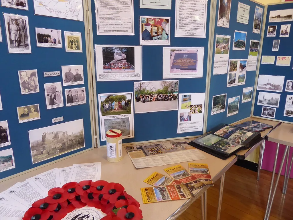 Travelling display boards with artefacts and narratives