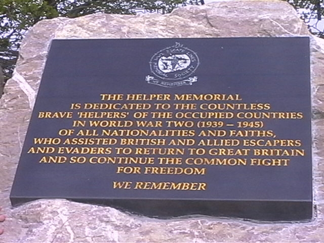 Plaque on the ELMS Memorial to the Helpers