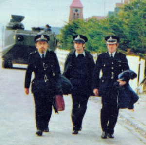 Stanley police officers after the Argentine surrender