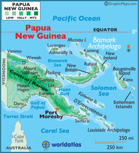 Map of Papua New Guinea