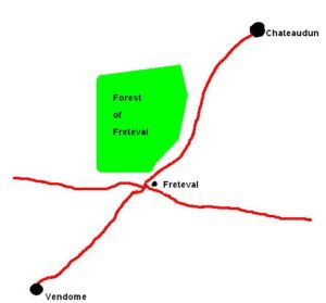 Freteval forest camp layout