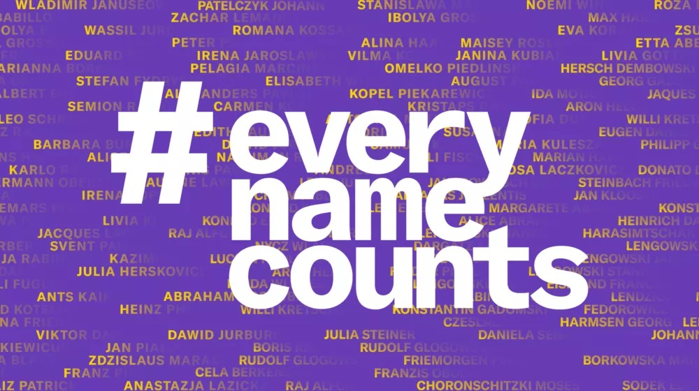 #everynamecounts: names of people persecuted by the Nazis