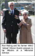 Ron Riding and another former helper at a memorial service