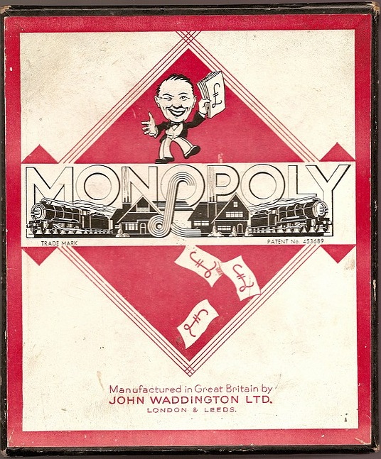 Vintage John Waddington Monopoly game box