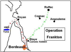 Operation Frankton route map